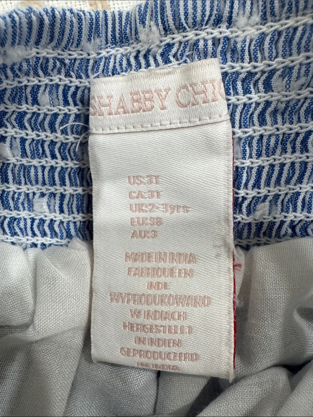 Shabby Chic Blue Eyelet Lace Tiered Sundress
